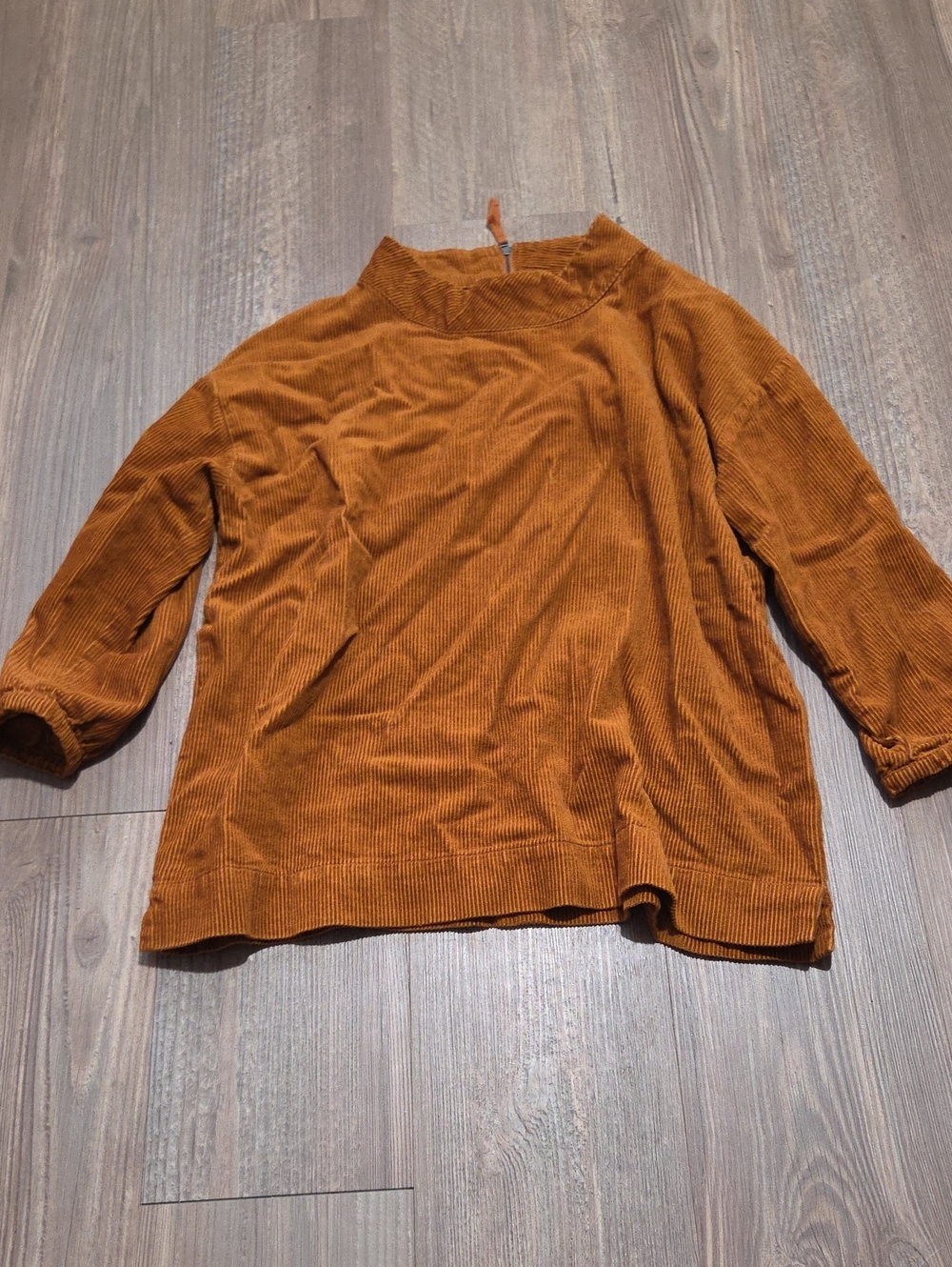 Poetry Corduroy Pullover Sweater in Rust